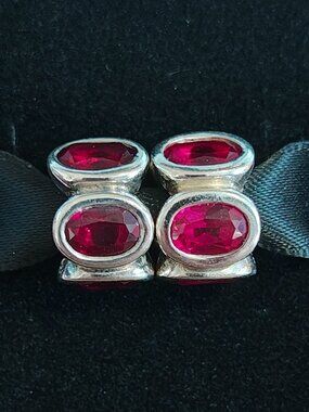 Authentic Pandora Retired Red Oval Lights Charms – 790311SRU (Set of 2)